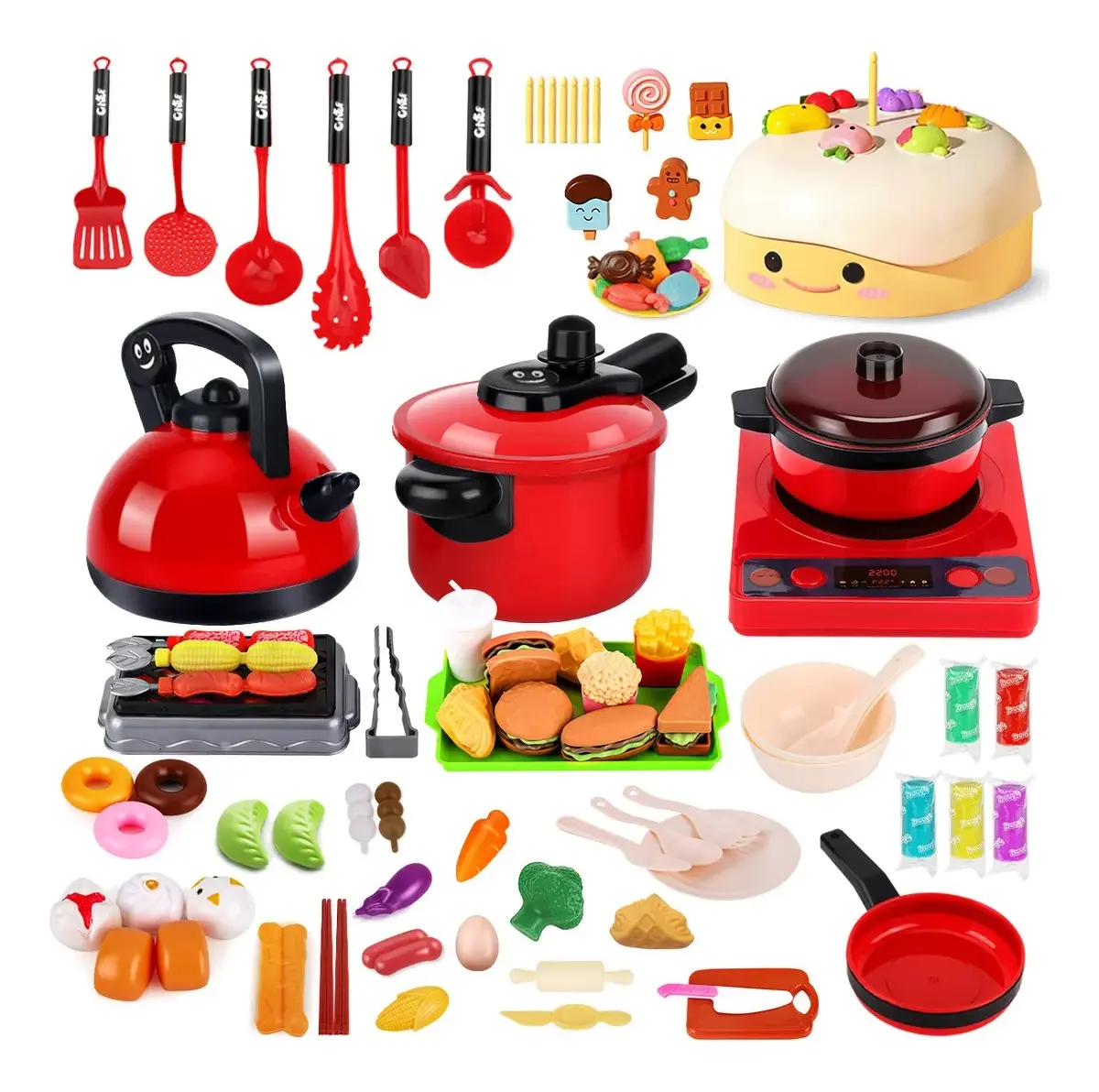 Set Juguete Cocina Infantil WiKWAY 82 Piezas